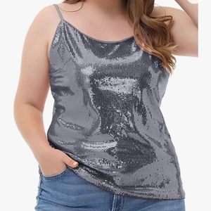 Glitter Shimmer Sparkle Sleeveless Cami Tank